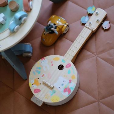 Imagem de Instrumento Infantil Banjo Janod Pure em Madeira Brinquedo Educativo Musical
