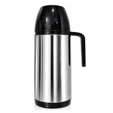 Imagem de Garrafa Térmica De Mesa Roma 1 Litro Aço Inox Unitermi Café Chá Tereré