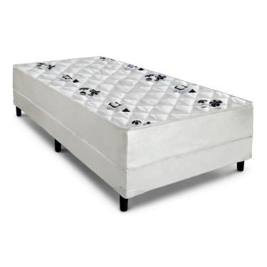 Imagem de Cama Box Base Conjugada Espuma Dupla Solteiro King Corino (110Kg - 0.96X2.03X56)