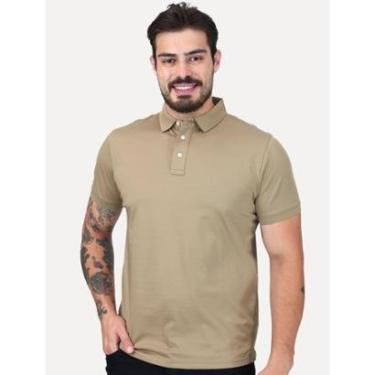 Imagem de Polo Aramis Masculina Manga Curta Mercerizado Interlock Caqui-Masculino