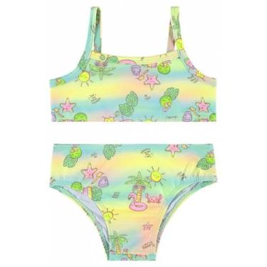 Imagem de Biquini Infantil Proteção UV Quimby 4/8 Ref. 29408, Amarelo, 8
