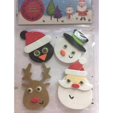 Imagem de Kit 4 Stickers / Adesivos Natalinos Em E.v.a Enfeites Natal - IMPT