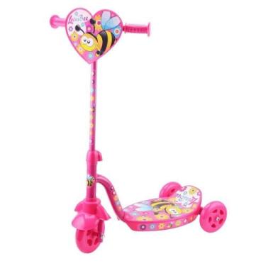 Imagem de Patinete Infantil Estampado BEE 3 Rodas - Lotus, Rosa