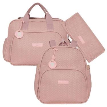 Imagem de Kit Bolsas Maternidade Pirulitando G+M+T Refúgio Rosê - Pirulitando Ba