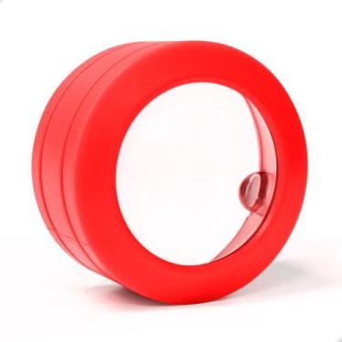Imagem de Lupa Portátil com Led e Zoom 5x Vermelho - Caravelas Coleções