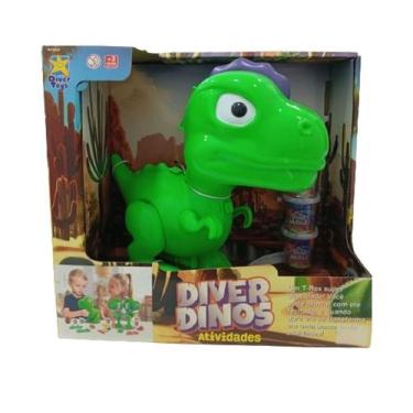 Imagem de Dinossauro Diver Dino Atividade c/ Massinha 8232 - diver toys