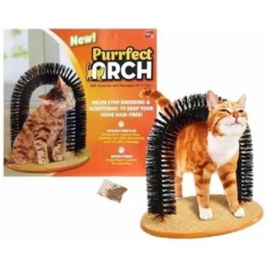 Imagem de Brinquedo Arco Massageador Com Catnip Arranhador Gatos - PURRFECT ARCH