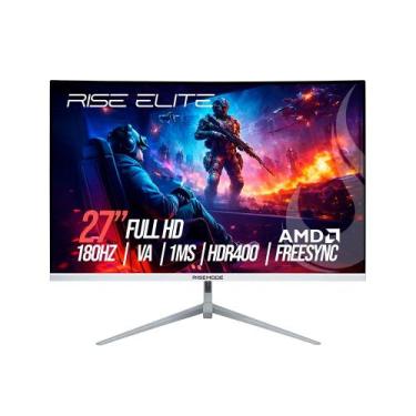 Imagem de Monitor Gamer Curvo Rise Mode Prime 27", Full HD, 180Hz, 1ms, VA, Free
