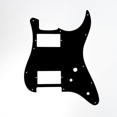 Imagem de Escudo para Guitarra 62 JPN Strat HH Acrílico 2,3mm 11 Furos Preto Spirit