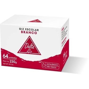 Imagem de Giz Escolar Delta Branco 40 Caixas com 64 Palitos Cada Antialérgico e Não Tóxico