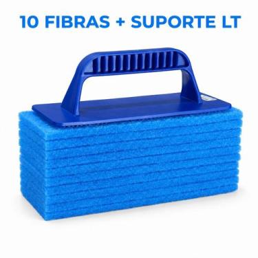 Imagem de 1 SUPORTE TONK COM 10 Fibras Limpeza Media Azul