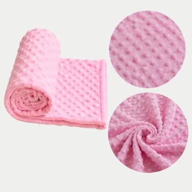 Imagem de Cobertor Leve para Bebê Rosa Poá Baby Deluxe  Manta Infantil Temática 