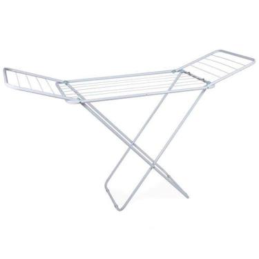 Imagem de Varal De Chão Com Abas 144x49cm Branco - Estrutura Em Aço - Mor