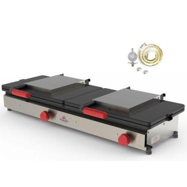 Imagem de KIT - Sanduicheira 2 Prensas Gigante Gás PR-952G + Kit Gás - Progás - 