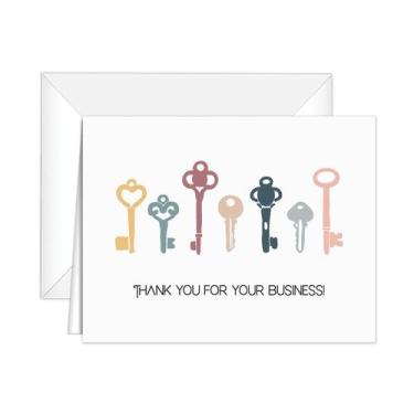 Imagem de Cartões de Agradecimento SBLABELS para Corretores - Pacote com 50 Unid