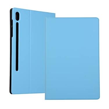 Imagem de Tablet protetor PC Capa Para Lenovo Tab P12 Pro 12.6 polegadas Caixa De Tablet, Premium Choque Prova Folio Case, Angles Multi-Visão, Macio Tpu. Tampa traseira Auto Sleep/Wake (Color : Light blue)