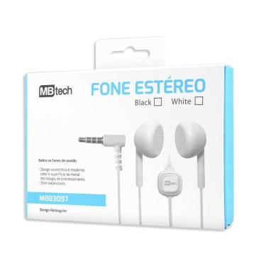 Imagem de Fone De Ouvido Estéreo Com Microfone Mbtech Mb83097 Branco