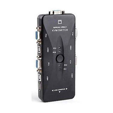 Imagem de Chaveador KVM HUB20 - 4 portas USB - teclado + video + mouse