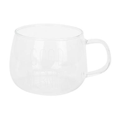 Imagem de X¨ªcara de caf¨¦,caneca de vidro de borosilicato transparente com al?a para bebida de coquetel de ch¨¢ de leite, para natal, anivers¨¢rio, dia das m?es ou dos pais e presente de inaugura??o(WHITE),