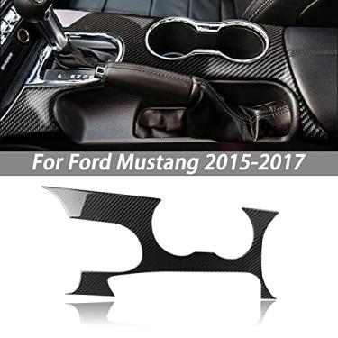 Imagem de FINMOKAL Apto Para Ford Mustang 2015-2017 Fibra De Carbono Interior Cobertura Do Painel De Mudança De Engrenagens Preto, Fibra De Carbono