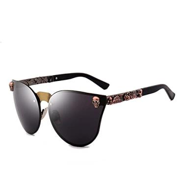 Imagem de Óculos de sol de cristal feminino steampunk óculos de sol retro masculino punk tons uv400, cobre preto, china