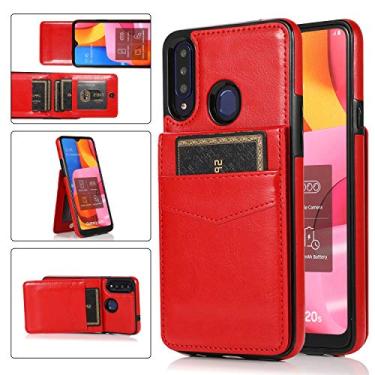 Imagem de Mobile phone accessories Para Samsung for Galaxy A20s cor sólida PC + capa protetora TPU com suporte e slots de cartão phone case