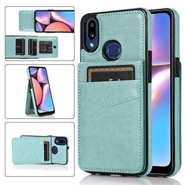 Imagem de Mobile phone accessories Para Samsung for Galaxy A10s cor sólida PC + capa protetora TPU com suporte e slots de cartão phone case