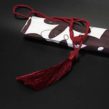 Imagem de 1 peça tecelagem borla cortina de corda de amarração DIY simples bola pendurada borla amarração de amarrar cortina de atadura decorativa para casa, vermelho, 92 cm