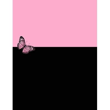 Imagem de Pink and Black Composition Notebook: College Ruled (7.44 X 9.69) Two Color Block Butterfly Book