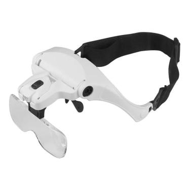Imagem de Lupa De Cabeça Oculos Profissional 5 Lentes Aumento Luz Led