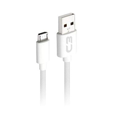 Imagem de Cabo USB-Micro USB C3Plus CB-M11WH 1M Branco - Compatível com Android USB-Micro Corrente 2A