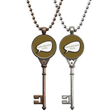 Imagem de OFFbb-USA Colar com pingente de chat Happy Birthday para decoração de casais