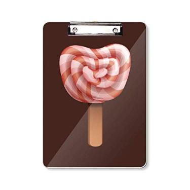 Imagem de Placa de apoio para prancheta de picolés vermelho Candy Sorvete A4