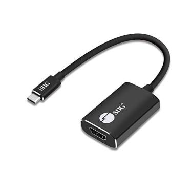 Imagem de SIIG CB-TC0C12-S1 cabo adaptador USB tipo C para 4K HDMI - compatível com Thunderbolt 3 - conversor macho para fêmea - design de plugue reversível - suporta largura de banda de 6,0 Gbps