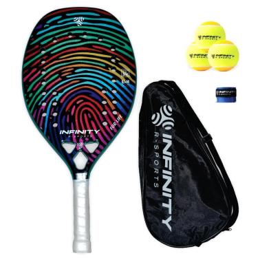 Imagem de Raquete Beach Tennis For Life Infinity R-Sports Carbono 3K Faces Texturizadas - IRSRA003-Unissex