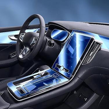 Imagem de LAVIYE Interior do carro GPS navegador console central TPU transparente película protetora Filme anti-risco, para Rising Auto ER6 2021-2023