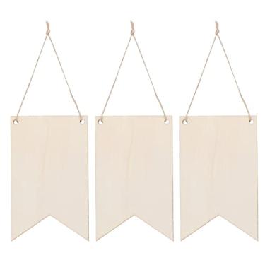 Imagem de 48 Pçs Pendurar Sinal de Madeira Decoração de Bandeira de Casa Pingente Pendurar Madeira Compensada Placa de Madeira Compensada de Choupo Pirografia de Madeira para Fatias Em