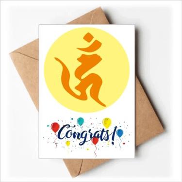 Imagem de DIYthinker Cartões de casamento com padrão redondo Culture Hum Envelopes de saudação de parabéns