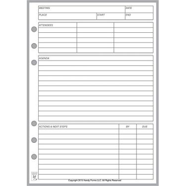 Imagem de Planejadores e organizadores para notebooks de tamanho A5 da Filofax, LV (GM), Kikki K, TMI e outros, Meeting Manager / Planner