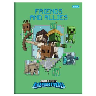 Imagem de Caderno Brochura 1/4 Minecraft 80 Folha - Friends - Foroni