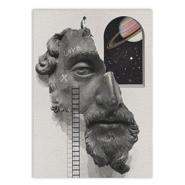 Imagem de Placa Decorativa A2 Marco Aurélio Estoicismo Colagem Tumblr