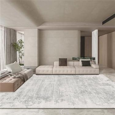 Imagem de Tapetes cinza de grande área para decoração de sala de estar, tapetes laváveis para decoração de casa e quarto, tapete de salão, g, 300x400cm