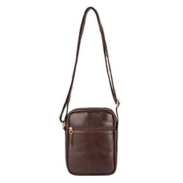 Imagem de Bolsa shoulder bag de couro liso Pietra - Café
