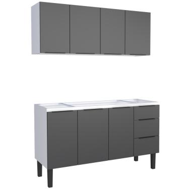 Imagem de Conjunto Cozinha Jupter Gabinete- Aereo  Aço 1.50 Mt Cozimax