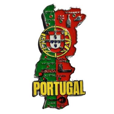 Imagem de Imã Portugal – Imã Mapa Portugal Bandeira Cidades Símbolos - Mapa Mundi Magnético - Imã Geladeira Portugal