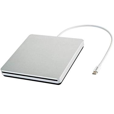 Imagem de VikTck Unidade externa de CD DVD USB C Ultrafina Portátil CD DVD RW/ROM Gravador Gravador Superdrive para MacBook Pro Air iMac Laptop Mac OS Windows 10