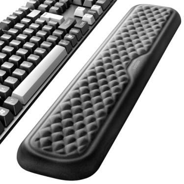 Imagem de Vaydeer Descanso de Pulso Ergonômico para Teclado, Almofada de Suporte Completo, Espuma de Memória, Liso, Computador, Laptop, Mac, Digitação, Acolchoado