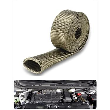 Imagem de Luva de proteção térmica linha de combustível escudo de calor mangueira automotiva vela de ignição protetores de calor de fio de proteção de calor rolo de 2500 graus para carro e cabo de freio de tear