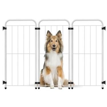 Imagem de Cercadinho Dobrável Para Cachorro Pet Cães - 75 Cm De Altura -  Branco - 10.919.01 - PETMIX