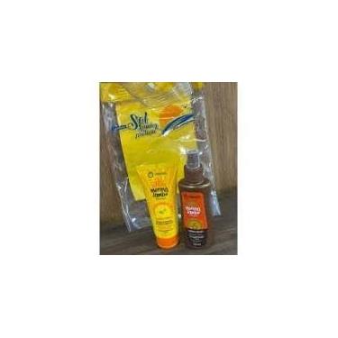 Imagem de Beleza e Cuidado em um Único Kit Óleo Bronzeador+ Loção Doura Pelos+ Bolsinha Plástica Praia, Dermacream.